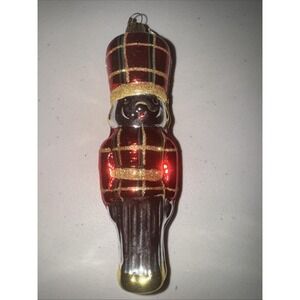 Vintage Glass Christmas Ornament Soldier Germany 6.5" Nutcracker